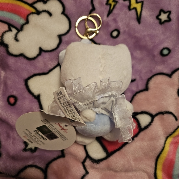 Hello kitty plush keychain baby blue spring dress - Picture 3 of 3